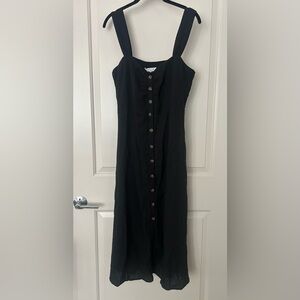 Brand new & other stories linen blend black midi dress
